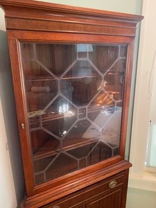 lot 48 image: Petite Corner Display Cabinet
