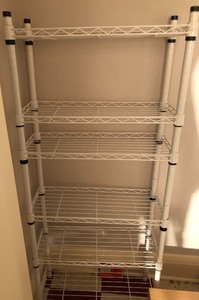 lot 247 image: Two White Metal Shelves