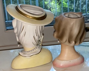 lot 52 image: Two Vintage Ceramic Head Vases