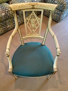 lot 53 image: Single Decorative Vintage Arm Chair