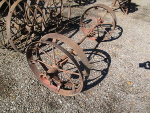 Vintage Equipment Axle & Packer Wheels