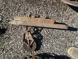 Vintage Pulley & Wagon Wheel Hub