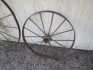 Vintage Steel Implement Wheels