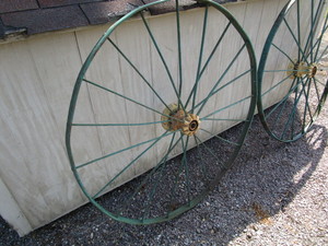 Vintage Steel Implement Wheels