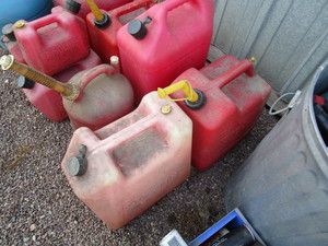 Lot of Gas Jugs