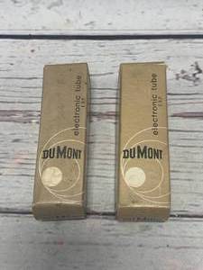 lot 8 image: Lot of 2 Dumont 12AX7A Tubes (sold for $25 each on Ebay)