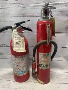 lot 12 image: 2 Vintage Fire Extinguisher