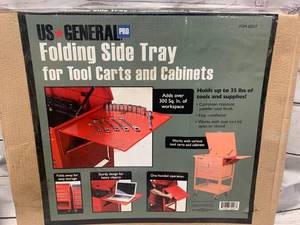 lot 14 image: Tool Cart  Cabinet Folding Side Tray