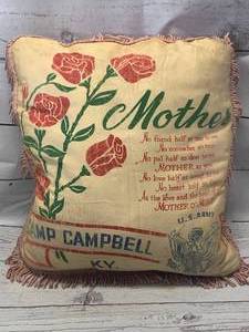 lot 30 image: WWII US Army Sweetheart Pillow