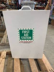 lot 35 image: Metal Cabinet  19 wide 7 deep 28 tall