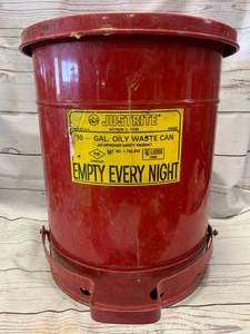 lot 59 image: Justnite 10 Gallon Oily Rag Waste Can