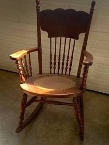 lot 64 image: Amazing Antique Rocking Chair