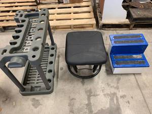 lot 108 image: 14 Tall Rocking Solo Chair, 2 Step Stool, 2 Shelf