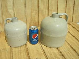 lot 22 image: 2 Small Crock Jugs