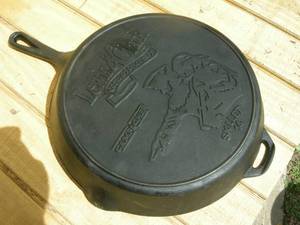 lot 24 image: Large Cast Iron Lewis & Clark Skillet