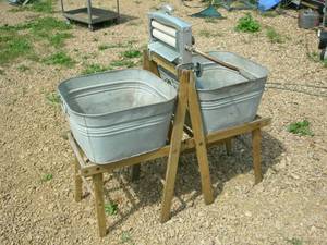 lot 73 image: Antique Wringer Wash Station