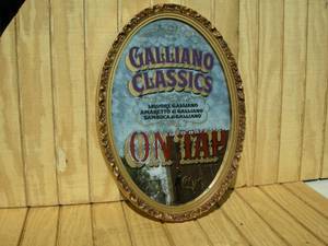 lot 82 image: Vintage Galliano Liqueurs Mirror Sign