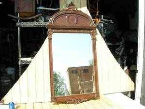 lot 90 image: Large Antique Carved Mirror