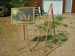 lot 95 image: Pair Wooden Easels