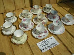 lot 104 image: Vintage Spode China Demitasse Cups and Saucers