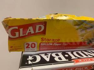 Garbage Bags and Glad Storage Bags