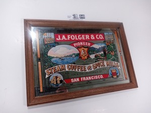 Three Bar Mirrors - Budweiser, Hellmans Old Style, J.A. Folger & Co.