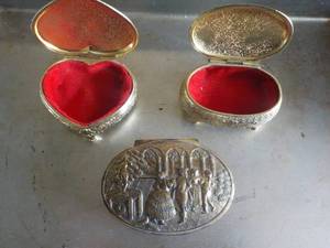 Vintage Metal Jewelry Boxes...