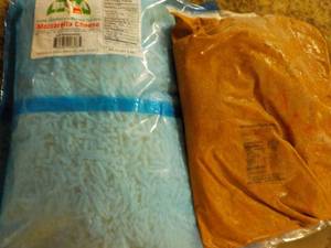 1 pkg 5 lb. Mozzarella Cheese and 1...