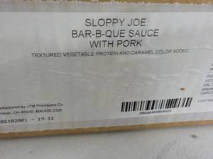 15 lb. Case of Frozen Sloppy Joe Ba...