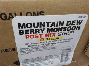 3 Gallon Mountain Dew Berry Monsoon...