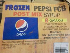 3 Gallon Frozen Pepsi Port Mix Syru...