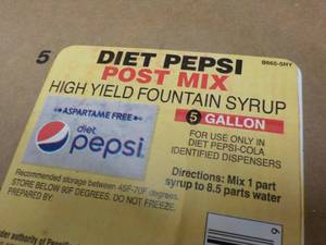 5 Gallon Diet Pepsi Post Mix Syrup...