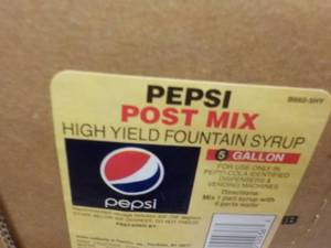 5 Gallon Pepsi Post Mix Syrup...