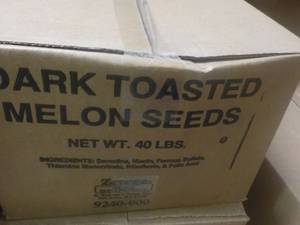 40 lb. Box Dark Toasted Melon Seeds...
