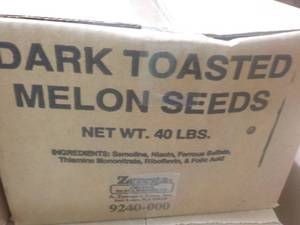 40 lb. Box Dark Toasted Melon Seeds...