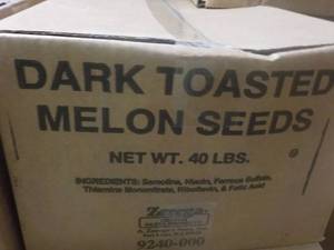 40 lb. Box Dark Toasted Melon Seeds...