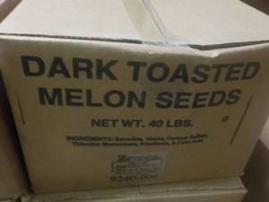 40 lb. Box Dark Toasted Melon Seeds...