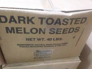 40 lb. Box Dark Toasted Melon Seeds...