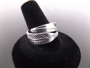 .925 Sterling Silver Navajo Feather Ring Size 10.5