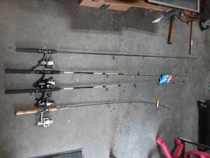 lot 34 image: 4-Rod & Reel Combos (Penn, Southbend, Guide Series)