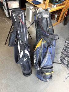 lot 71 image: 2-Golf Bags & Assorted Clubs