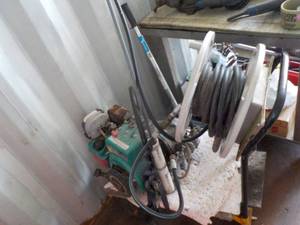 pressure washer on cart...