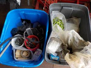 2 totes of bolts, nails, and misc....
