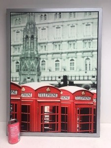 lot 62 image: Large Framed London Telephone Booth Photo Print