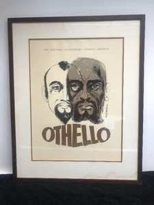 lot 73 image: Framed OTHELLO National Shakespeare Society Litho Poster