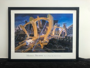 lot 85 image: Framed MICHAEL BIRAWER Scenes from the Twin Cities Hennepin Bridge Print