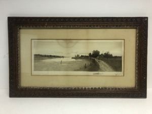 lot 86 image: Antique Hand Signed EDWARD L. FIELD Framed Etching