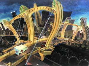 lot 96 image: Framed Signed MICHAEL BIRAWER Giclee Print - Hennepin Bridge