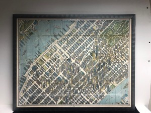 lot 108 image: LARGE Old Vintage New York City Picture Map