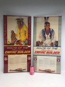lot 128 image: 1940s GREAT NORTHERN RAILWAY Winold Rice Empire Builder Advertising Calendars